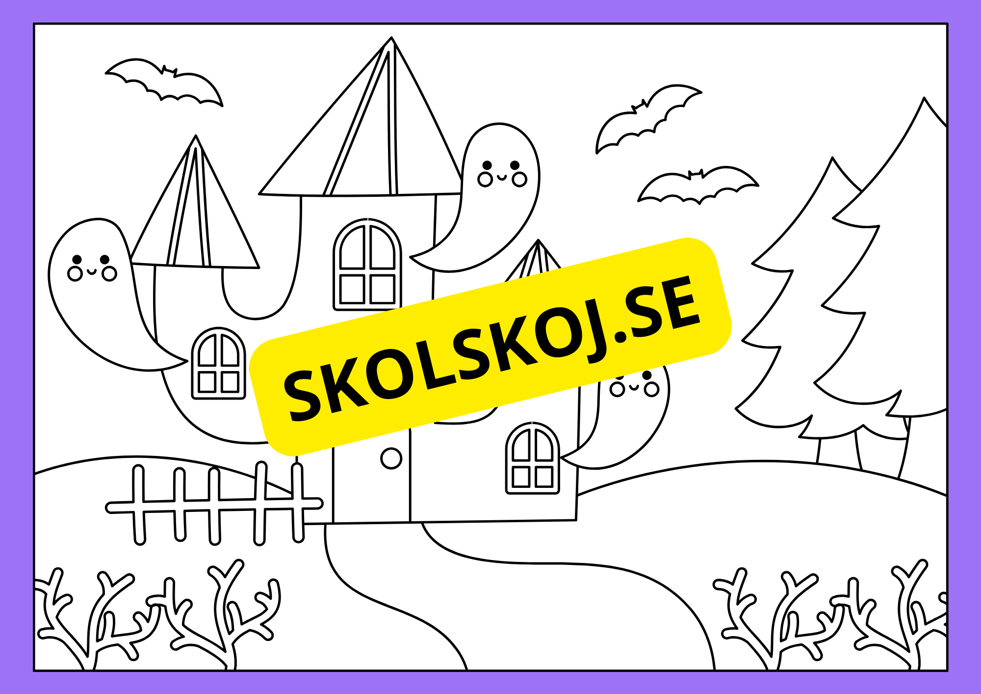 Halloween - Målarbok