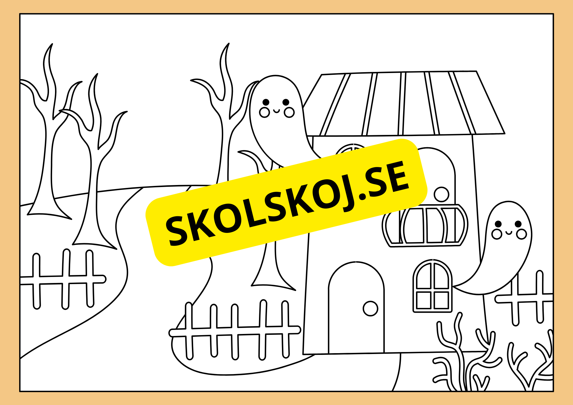Halloween - Målarbok