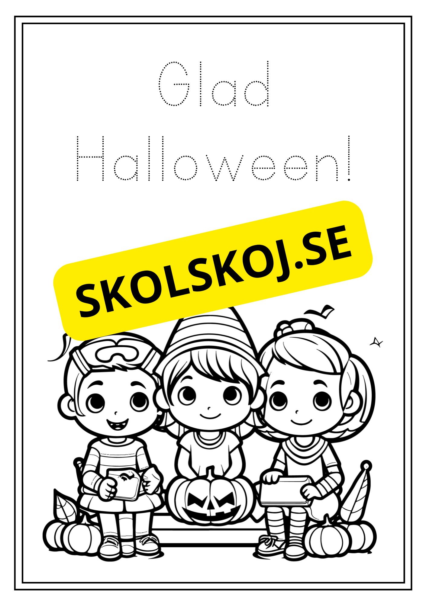 Halloween - Målarbok