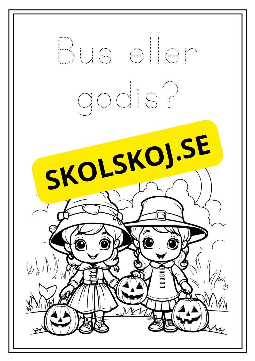Halloween - Målarbok