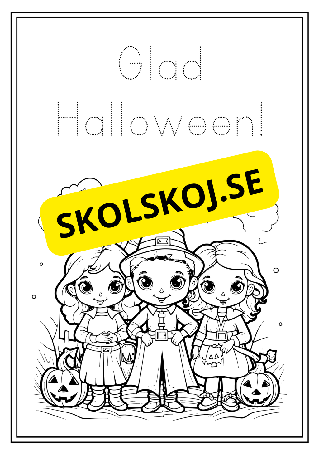 Halloween - Målarbok
