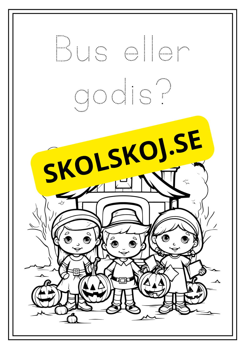 Halloween - Målarbok