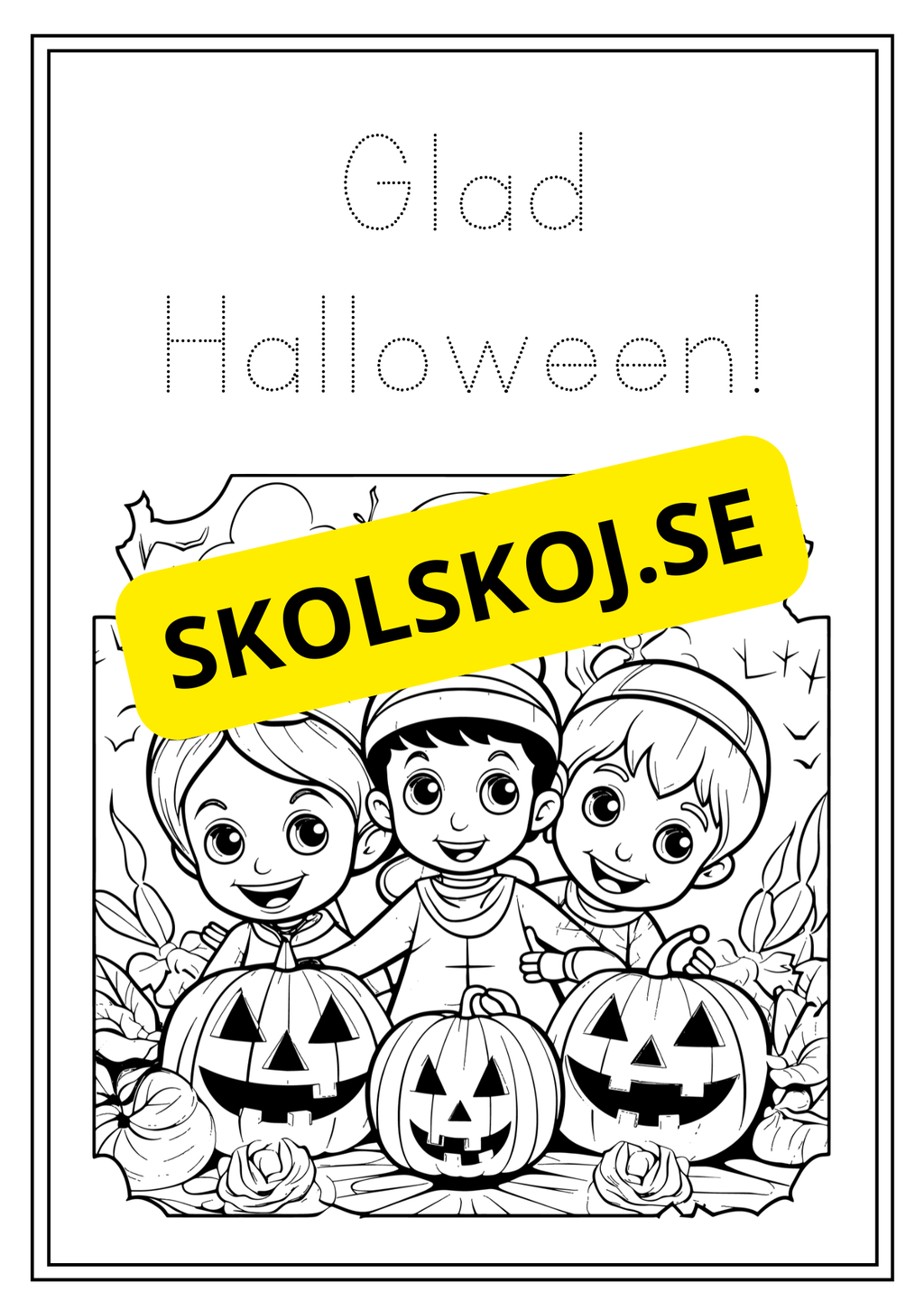 Halloween - Målarbok