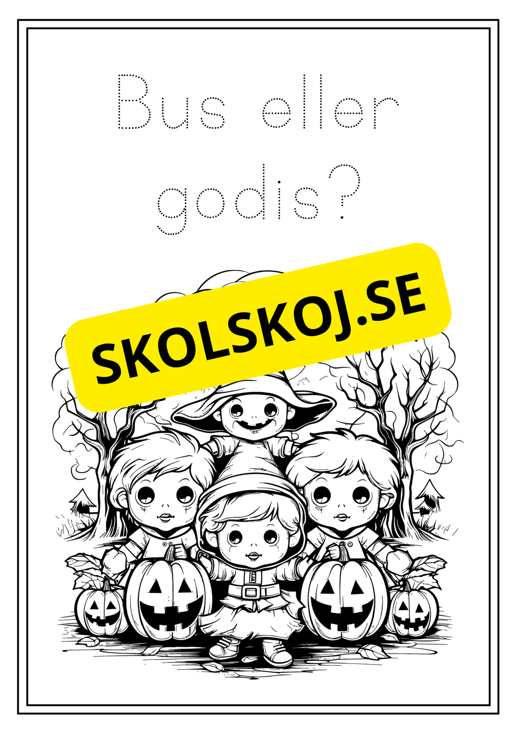 Halloween - Målarbok