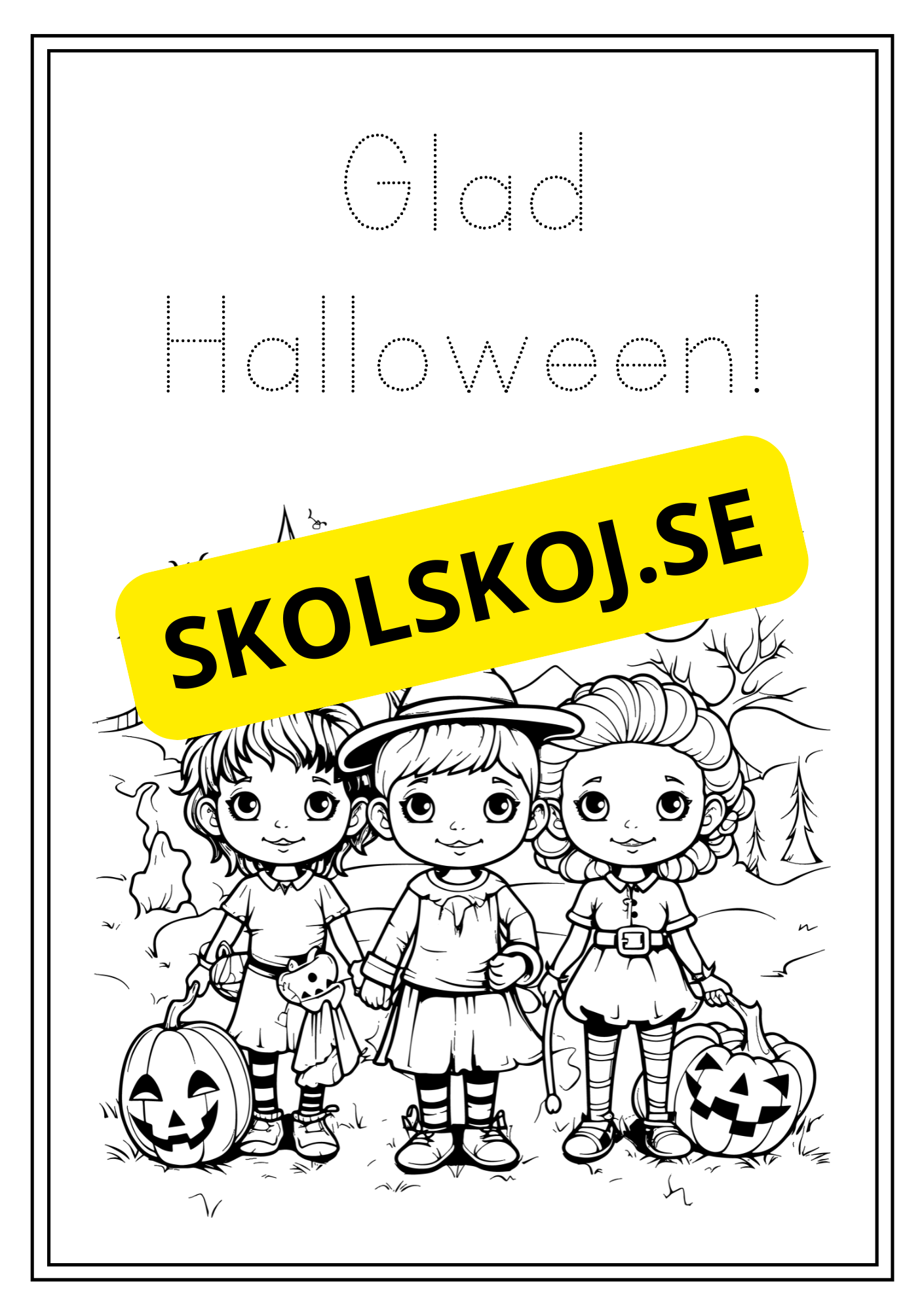 Halloween - Målarbok