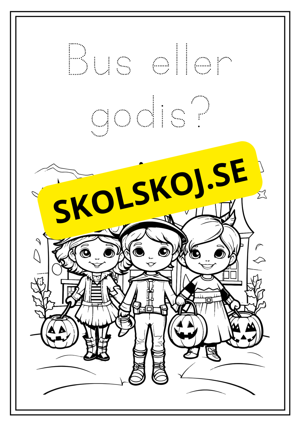 Halloween - Målarbok
