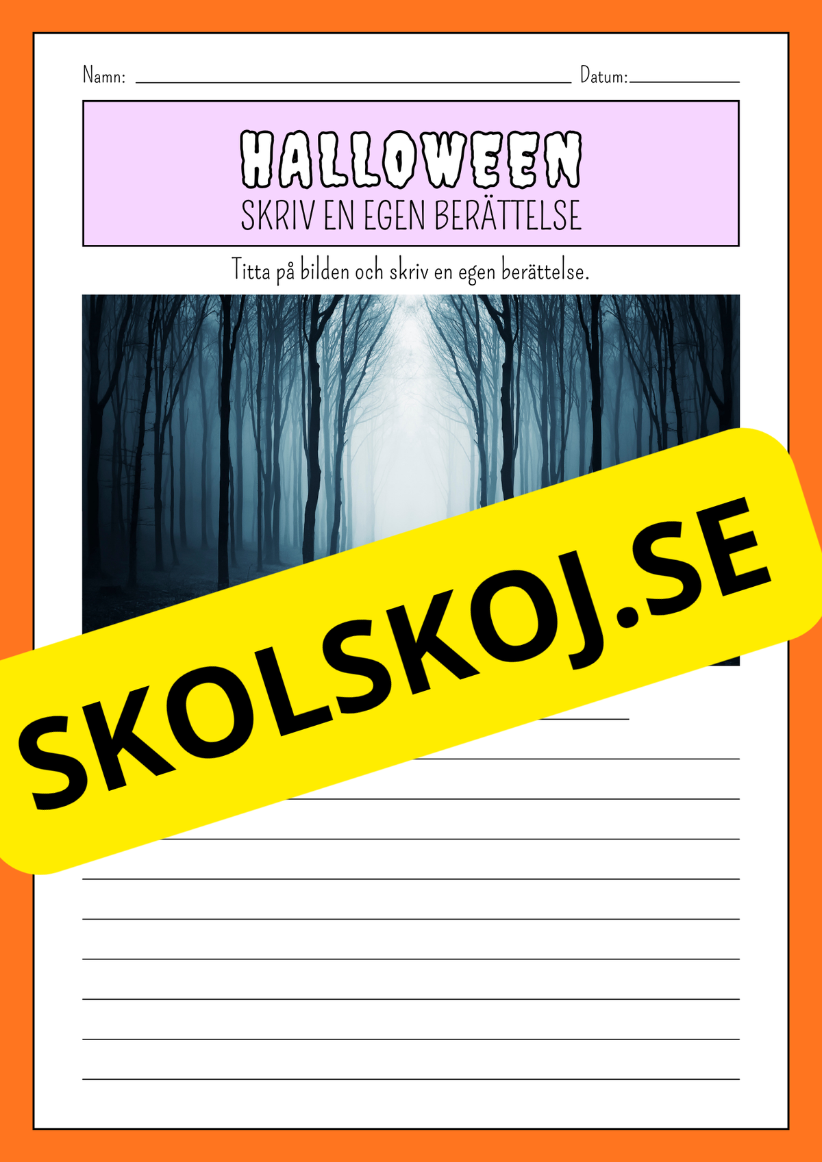 Halloween - Skriv en egen berättelse