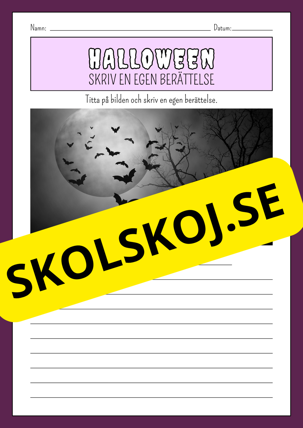 Halloween - Skriv en egen berättelse