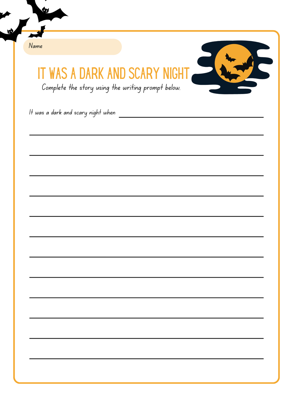 Halloween - English writing prompts
