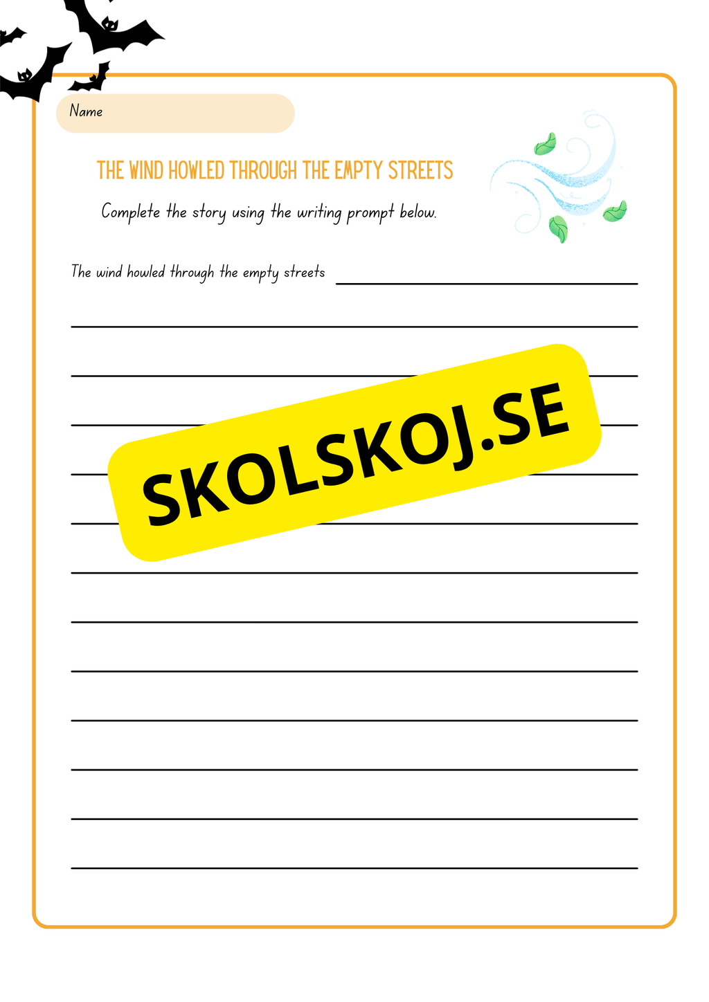 Halloween - English writing prompts