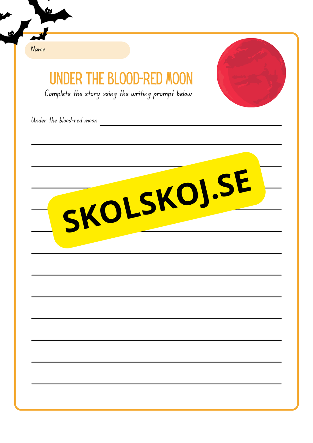 Halloween - English writing prompts
