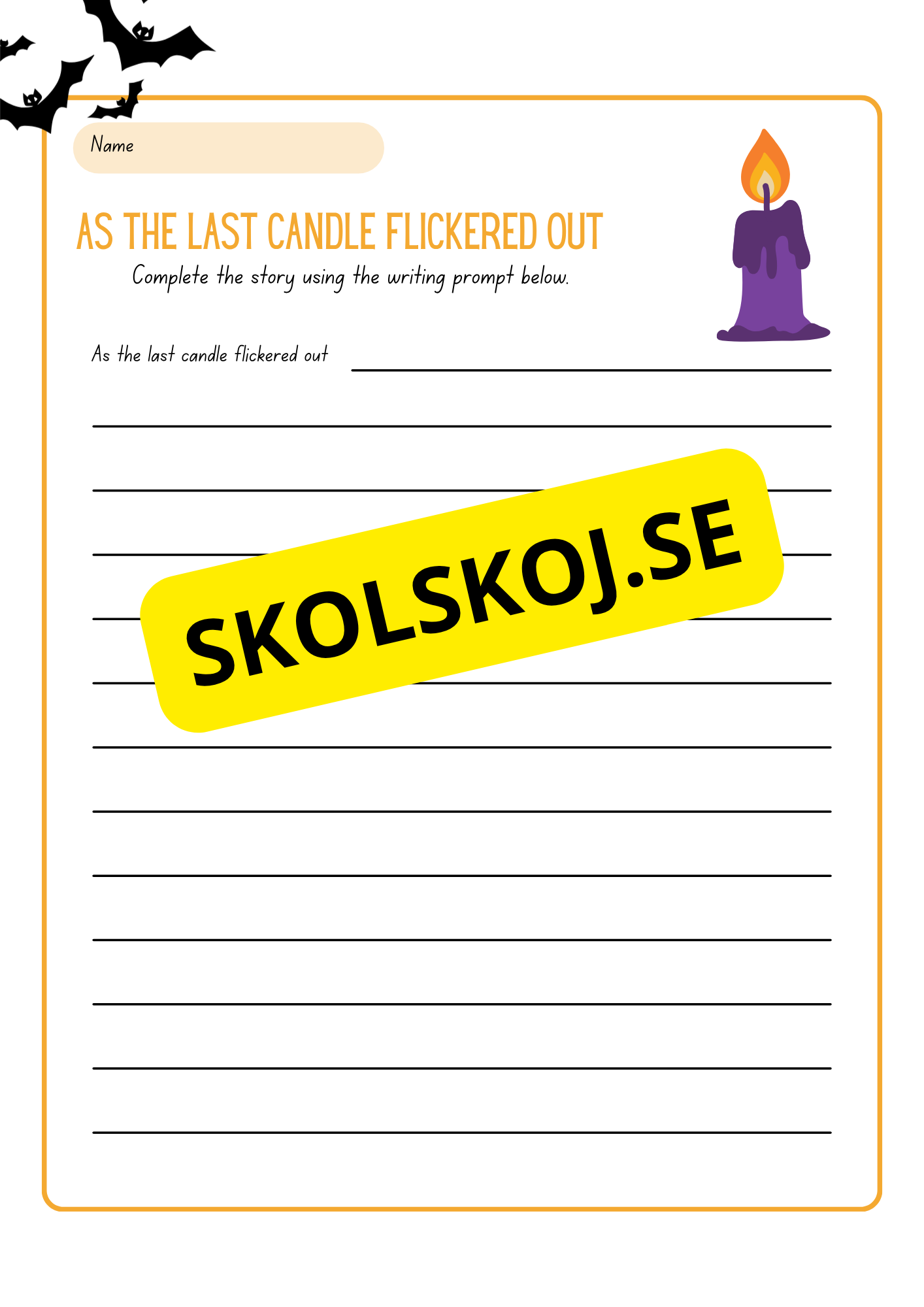 Halloween - English writing prompts