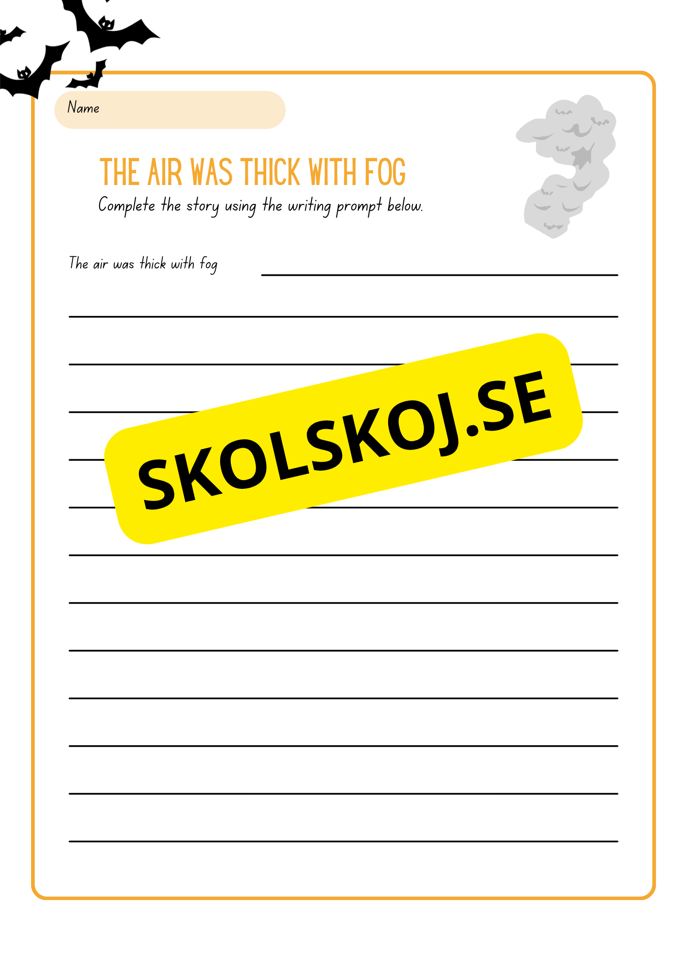 Halloween - English writing prompts