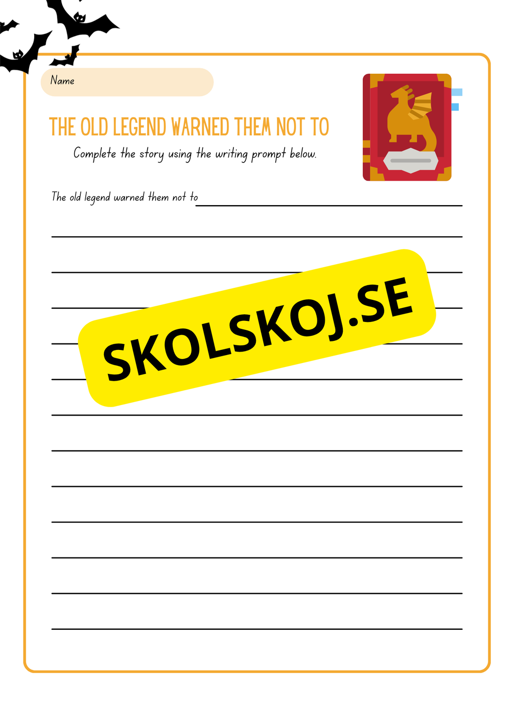 Halloween - English writing prompts