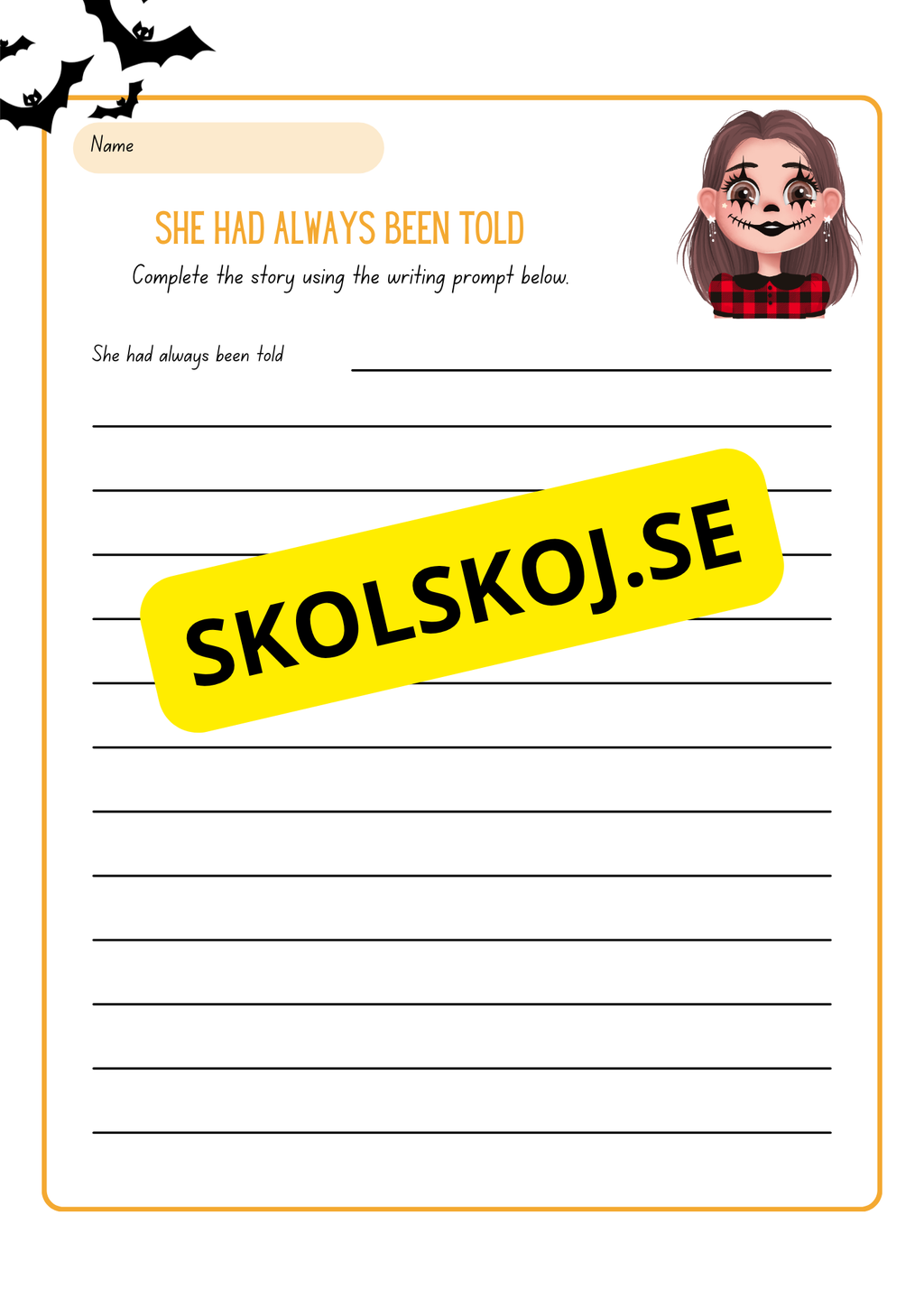 Halloween - English writing prompts