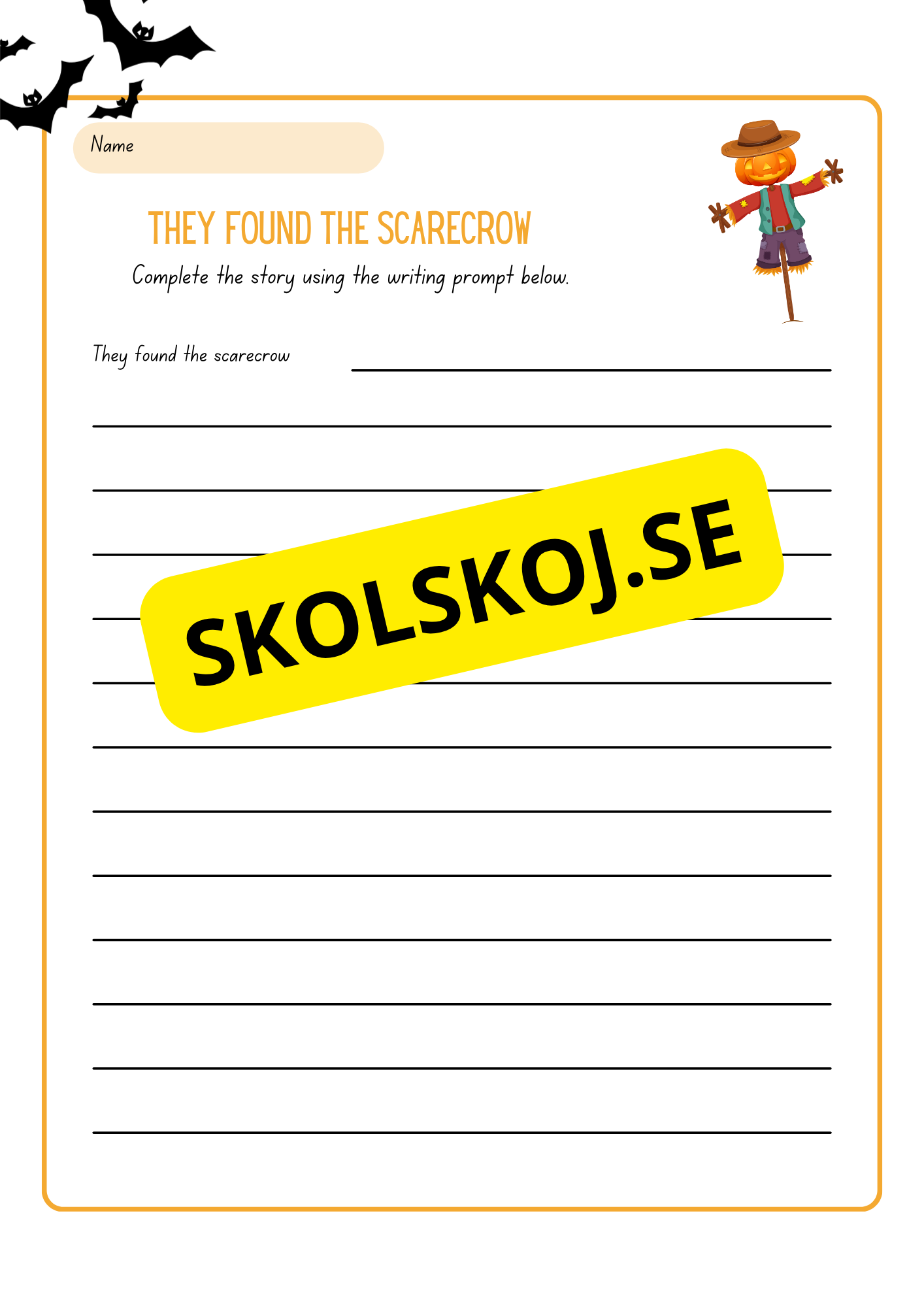 Halloween - English writing prompts