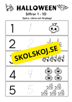 Halloween - Blandade uppgifter - Förskola - Årskurs 2