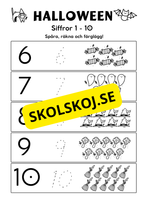 Halloween - Blandade uppgifter - Förskola - Årskurs 2