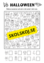 Halloween - Blandade uppgifter - Förskola - Årskurs 2