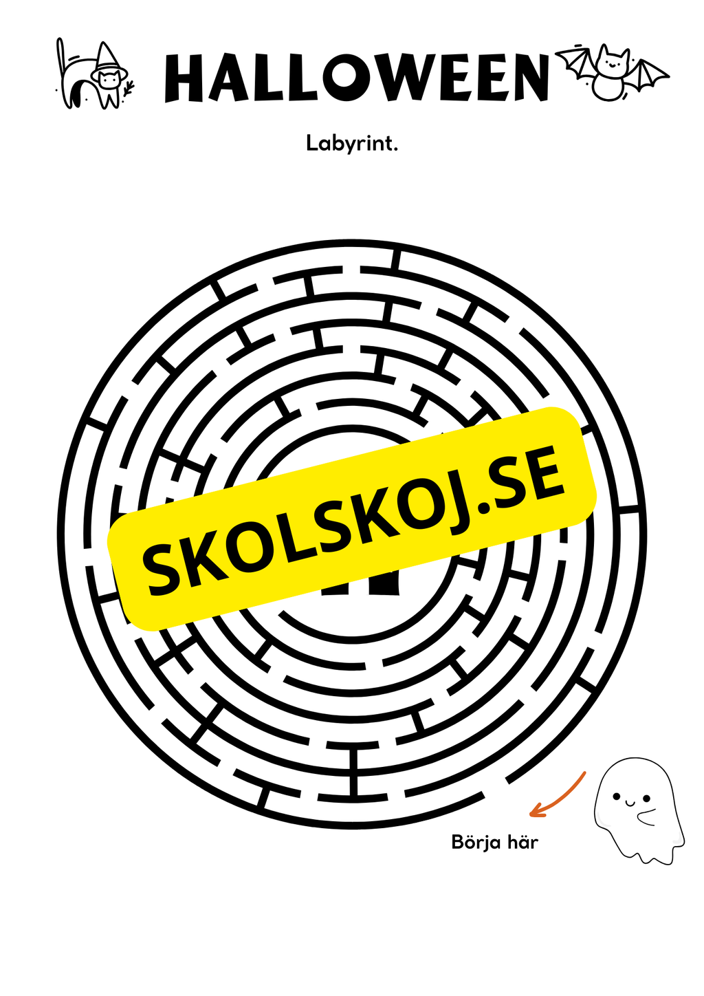 Halloween - Blandade uppgifter - Förskola - Årskurs 2