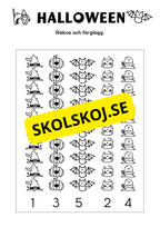 Halloween - Blandade uppgifter - Förskola - Årskurs 2