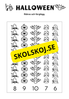 Halloween - Blandade uppgifter - Förskola - Årskurs 2