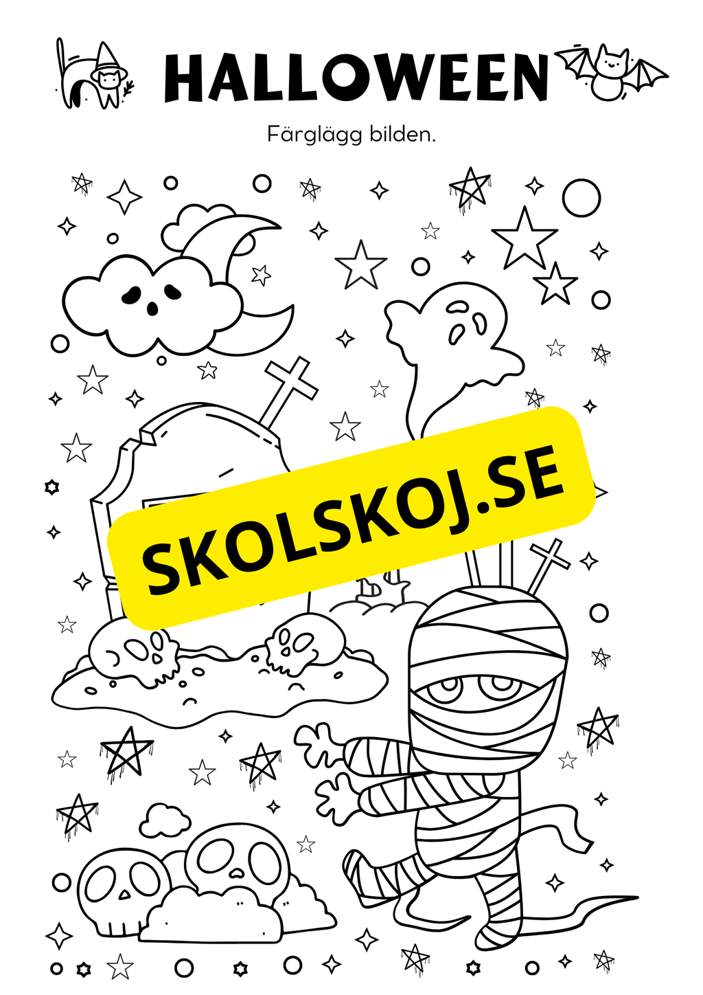 Halloween - Blandade uppgifter - Förskola - Årskurs 2