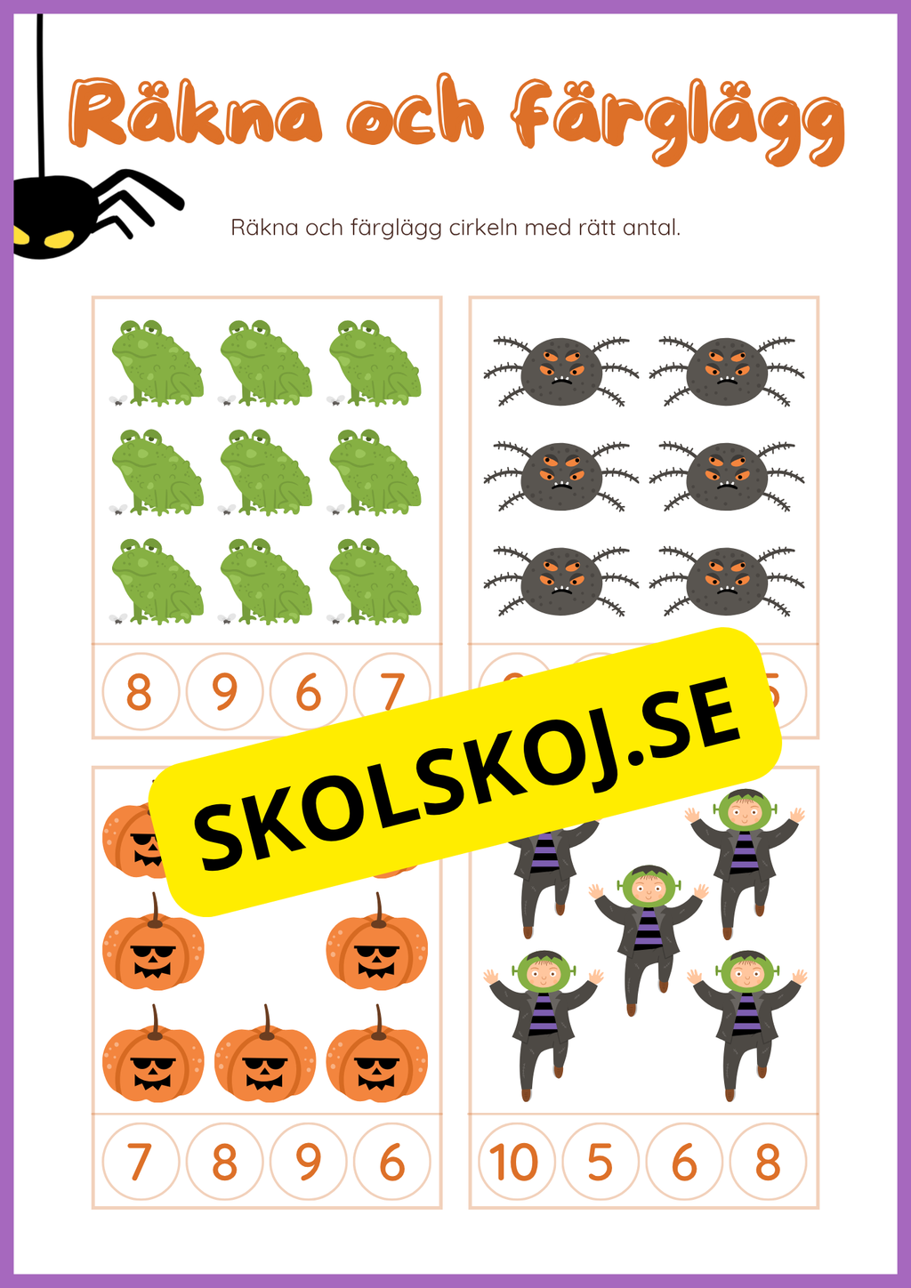 Halloween matematik 0 - 10
