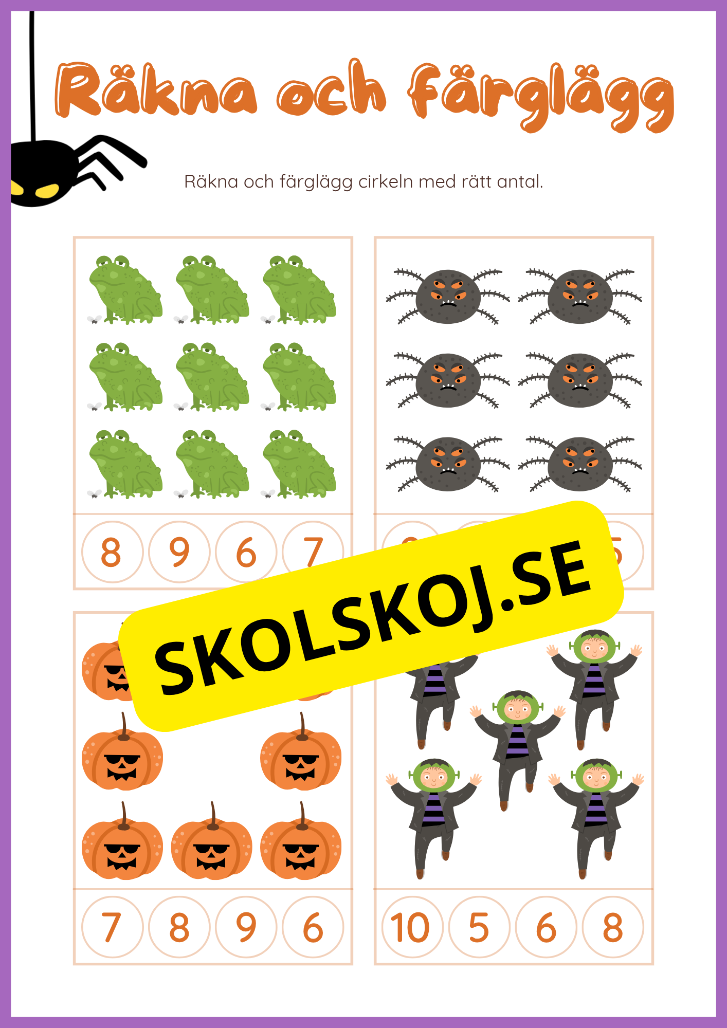 Halloween matematik 0 - 10
