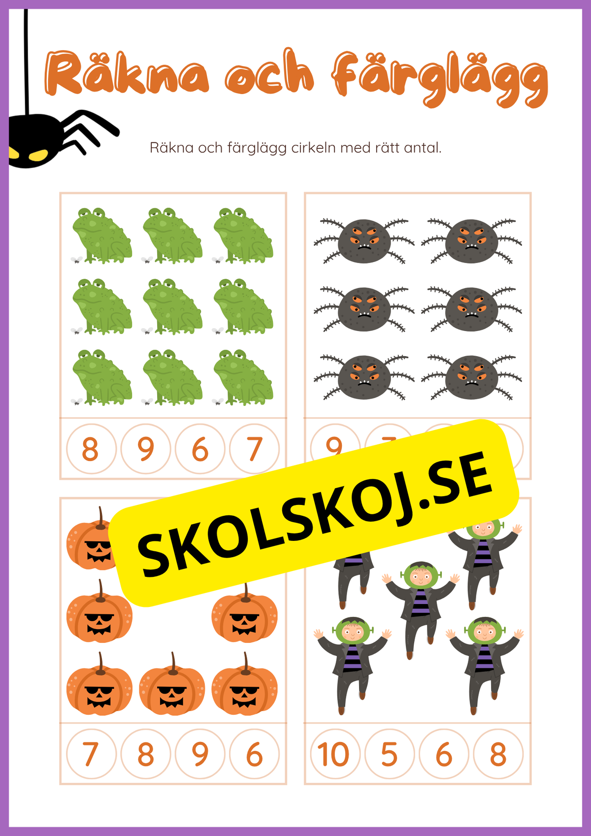 Halloween matematik 0 - 10