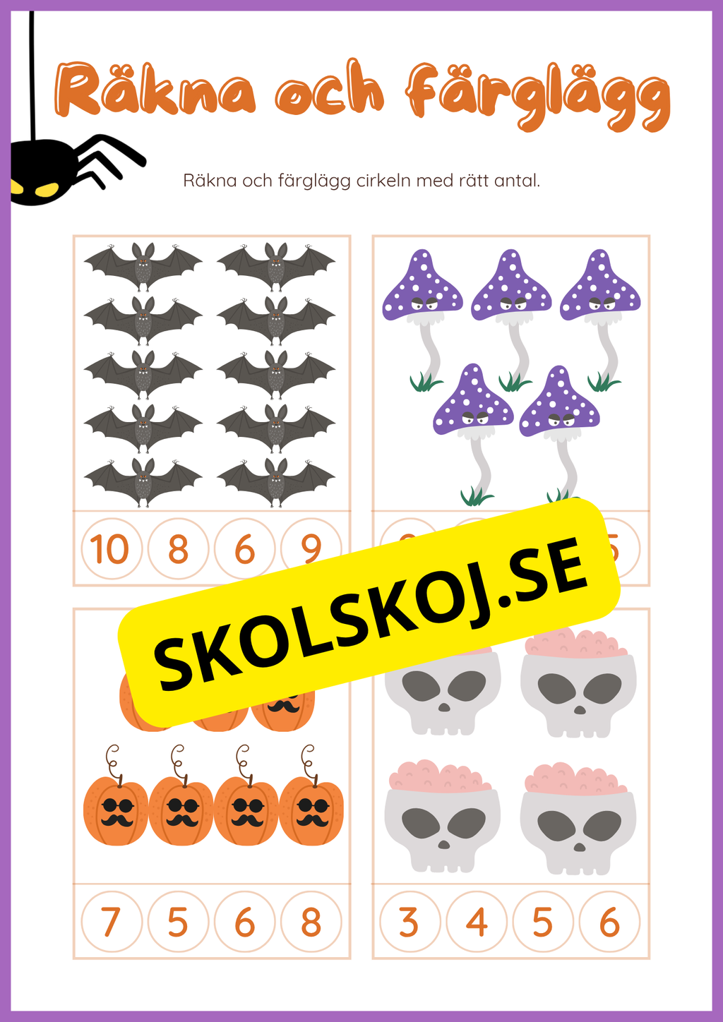 Halloween matematik 0 - 10