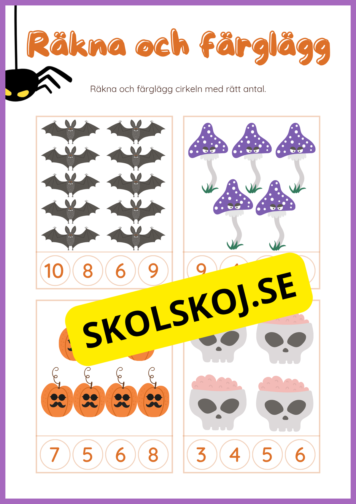 Halloween matematik 0 - 10