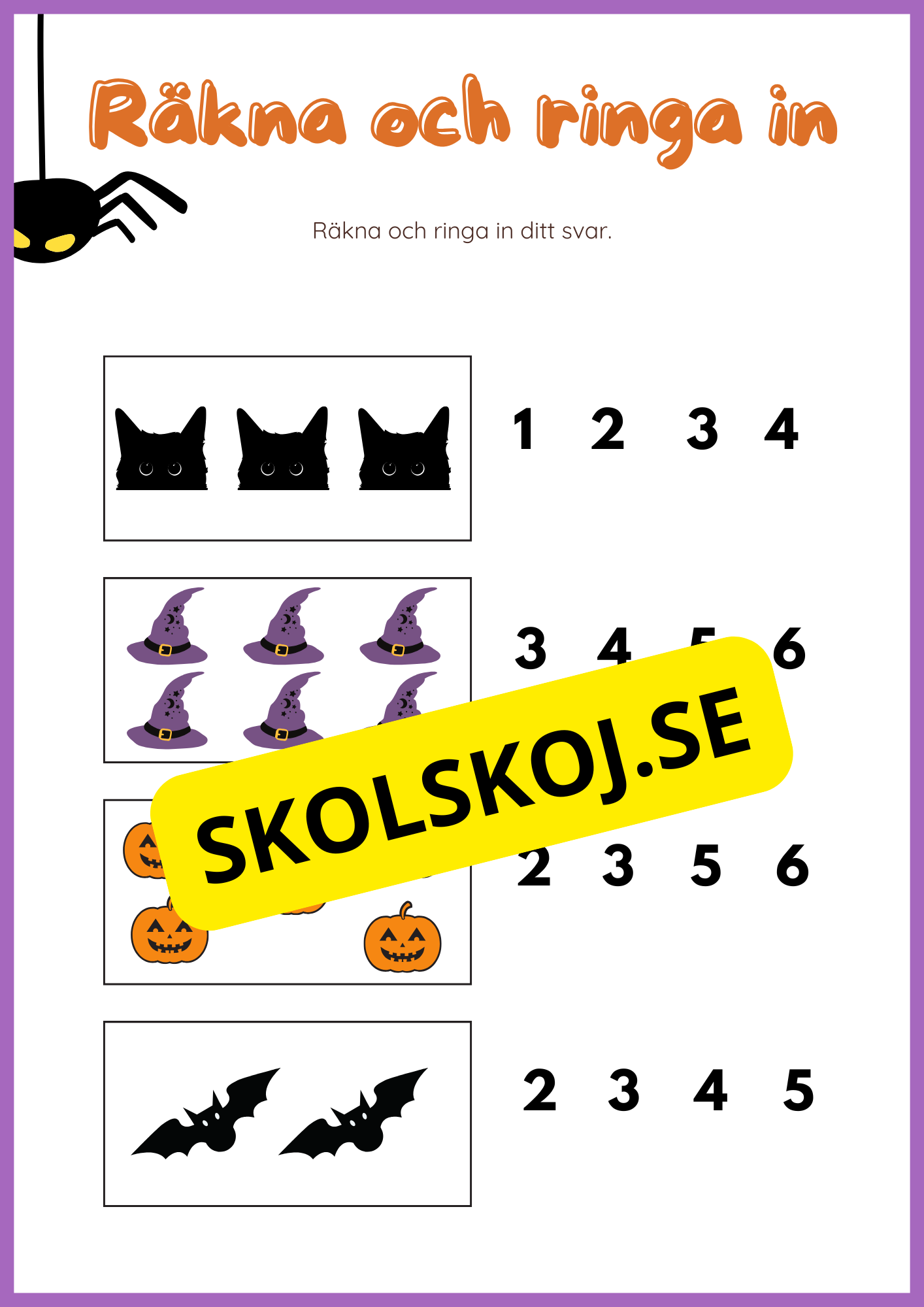 Halloween matematik 0 - 10