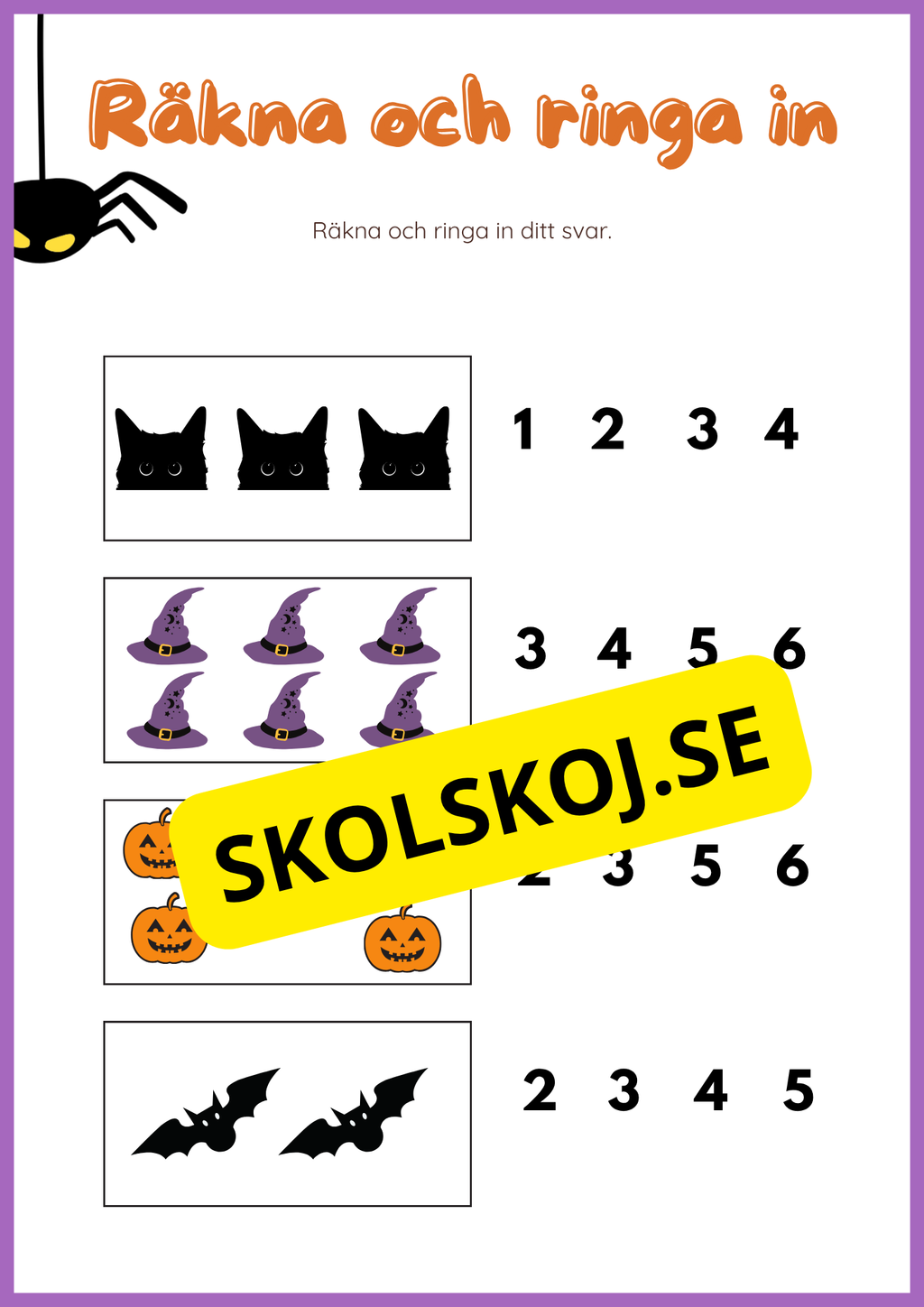 Halloween matematik 0 - 10