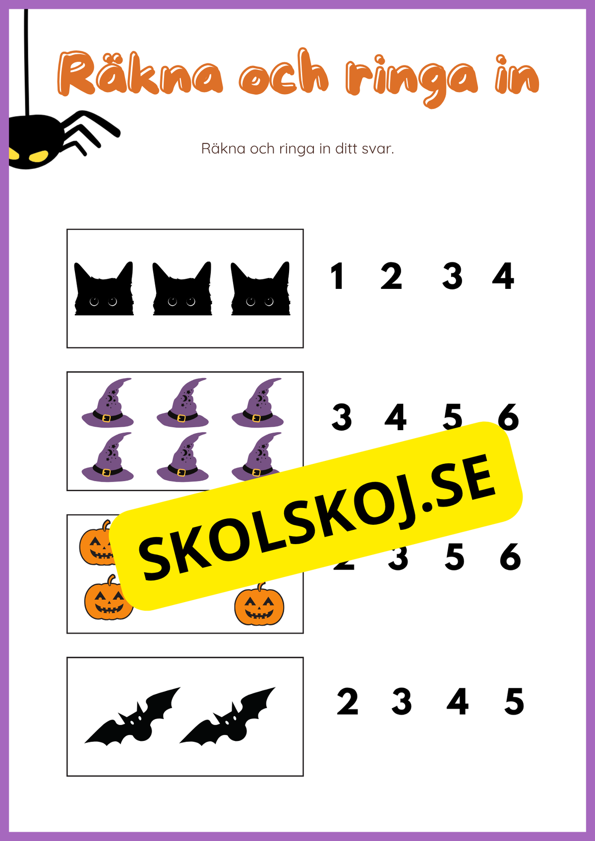 Halloween matematik 0 - 10