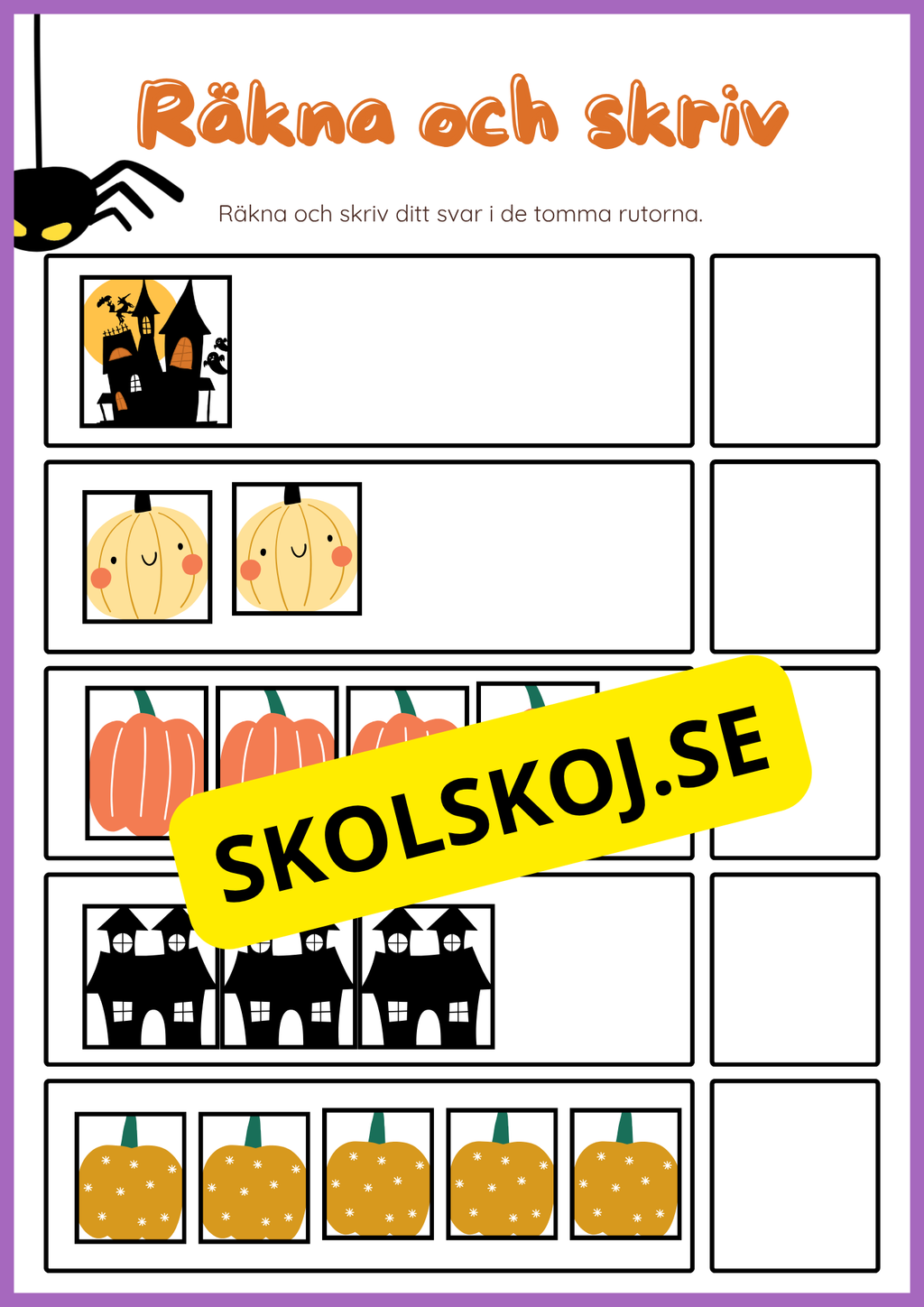 Halloween matematik 0 - 10
