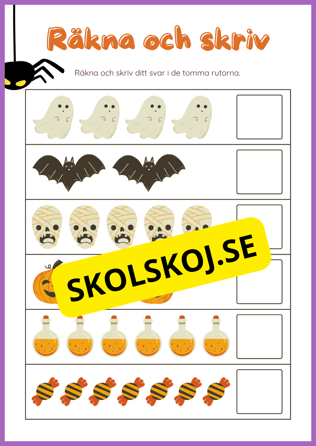 Halloween matematik 0 - 10