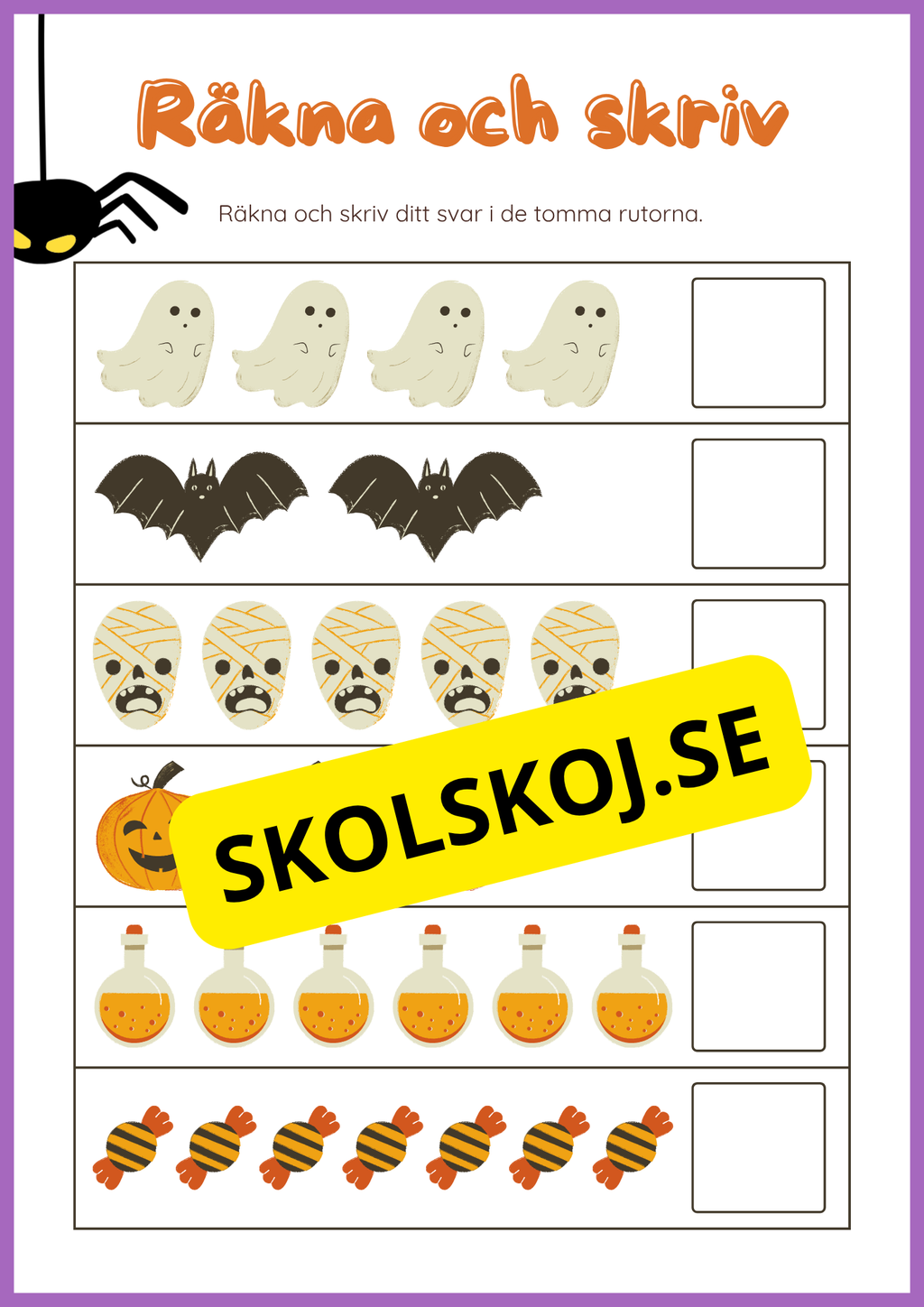 Halloween matematik 0 - 10