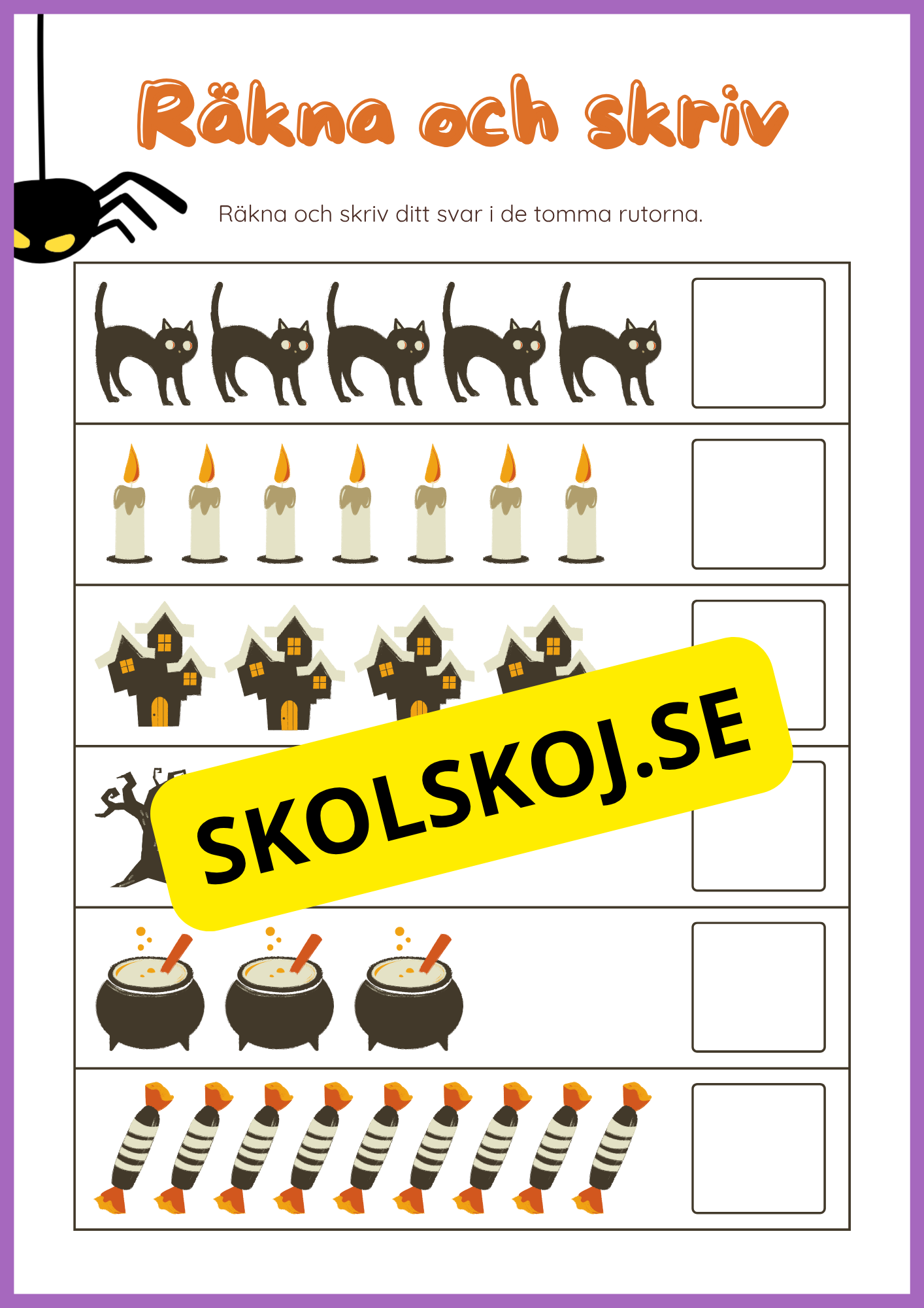 Halloween matematik 0 - 10