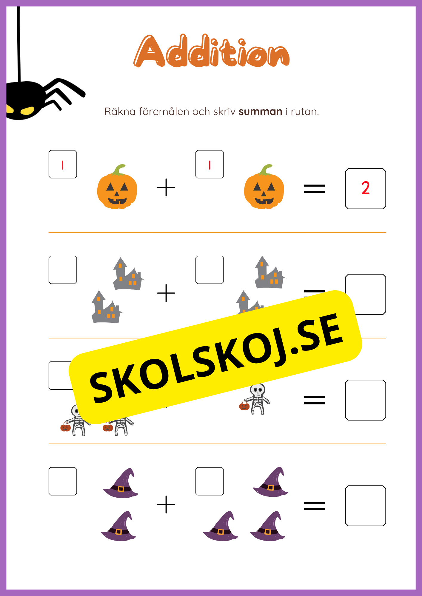 Halloween matematik 0 - 10