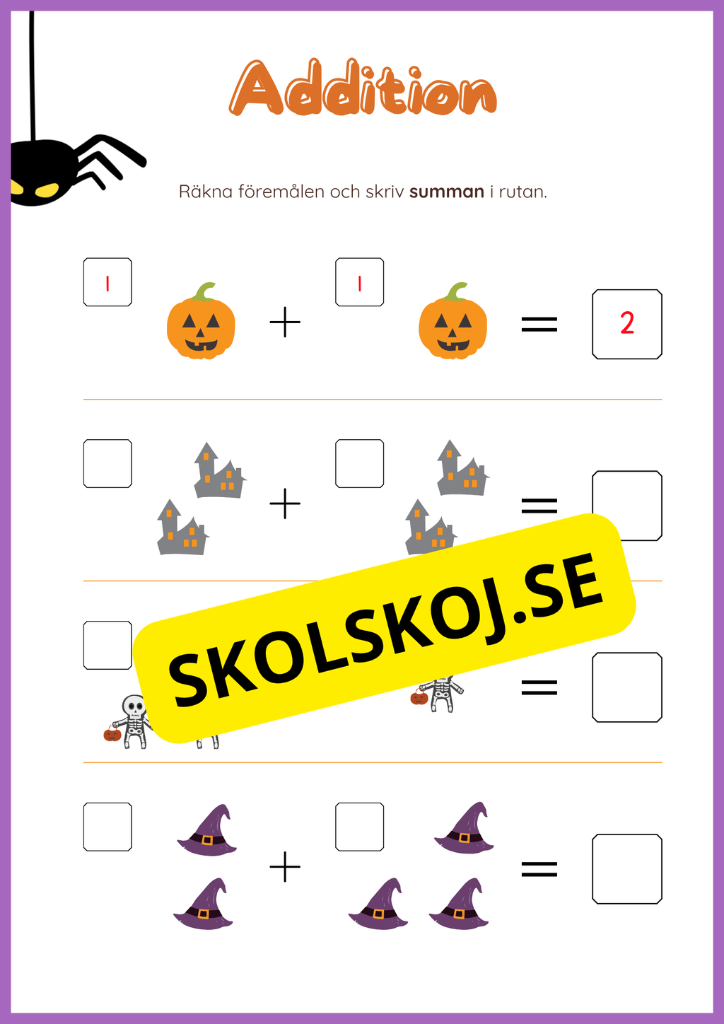 Halloween matematik 0 - 10