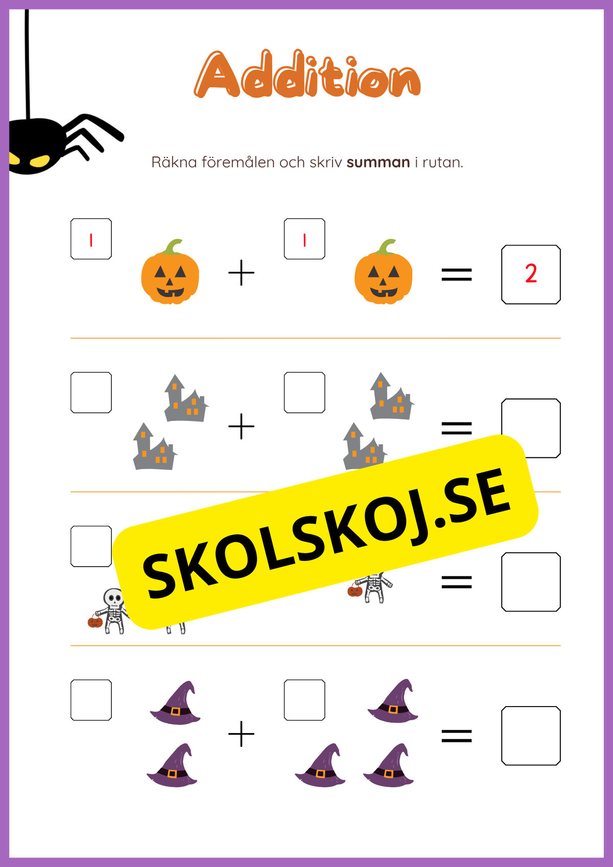 Halloween matematik 0 - 10