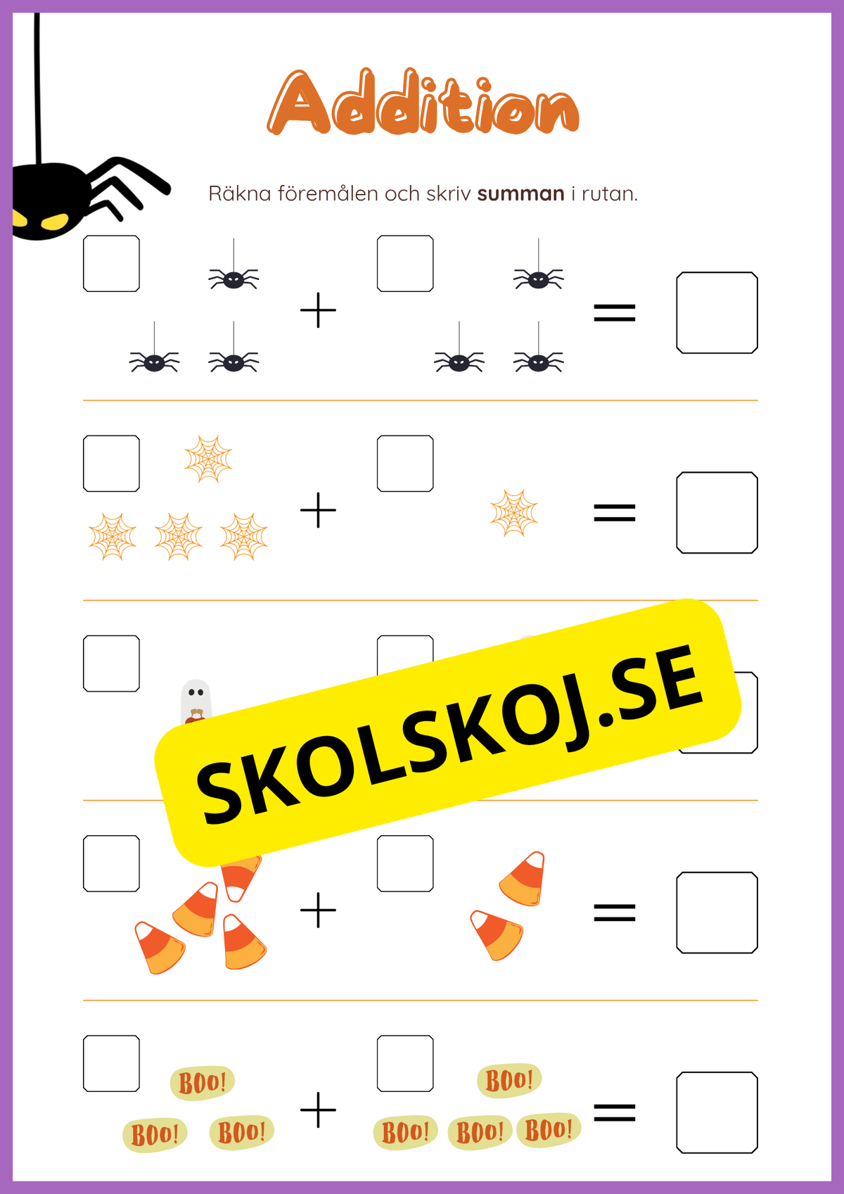 Halloween matematik 0 - 10
