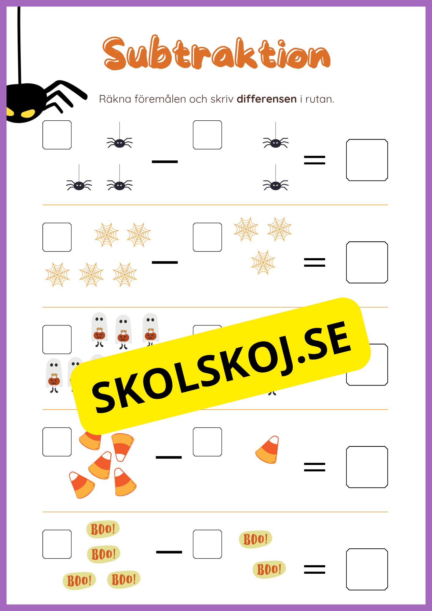 Halloween matematik 0 - 10