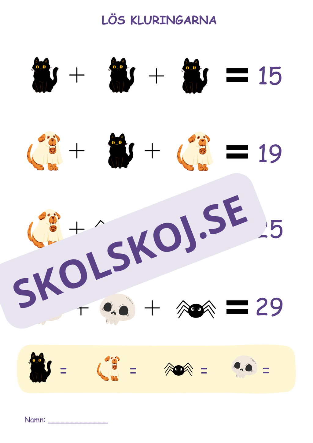 Halloween mattekluringar