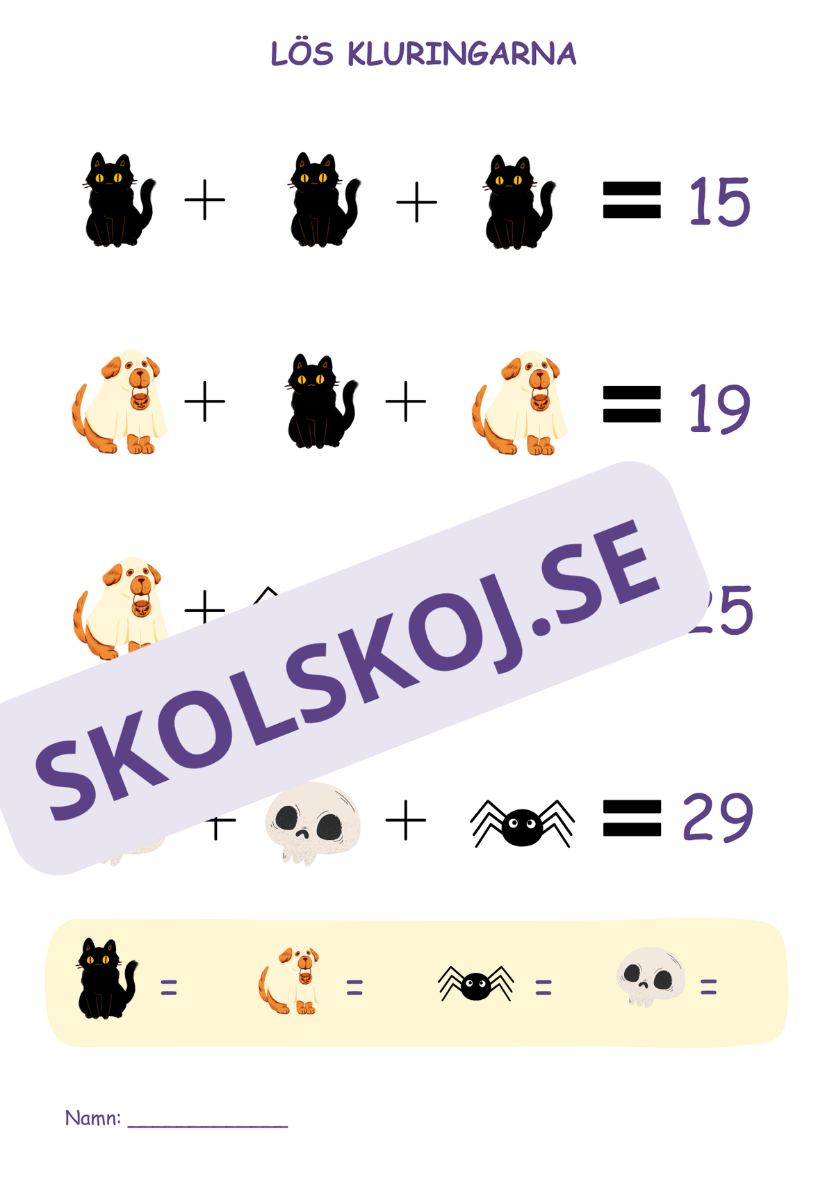 Halloween mattekluringar