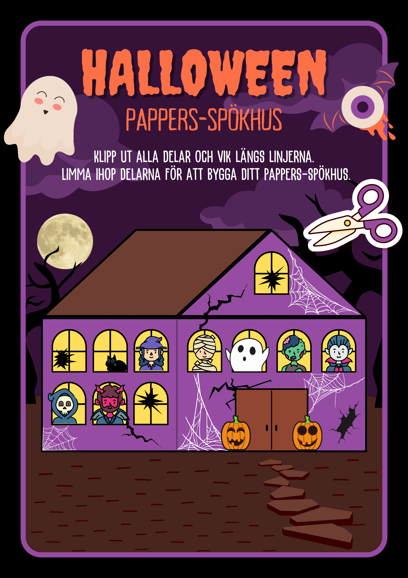 Halloween pappers-spökhus