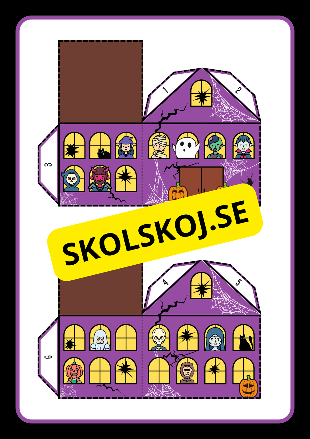 Halloween pappers-spökhus