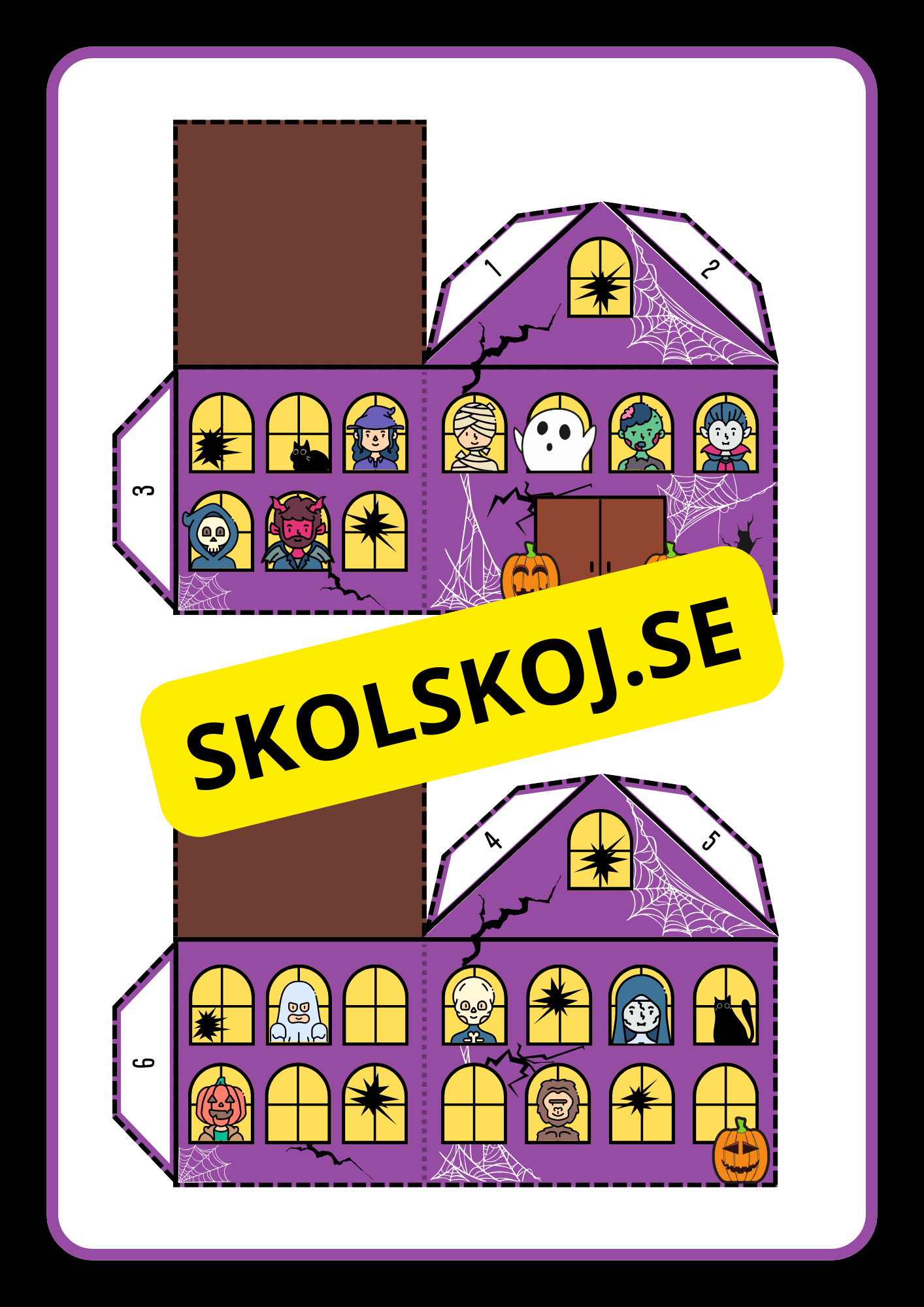 Halloween pappers-spökhus