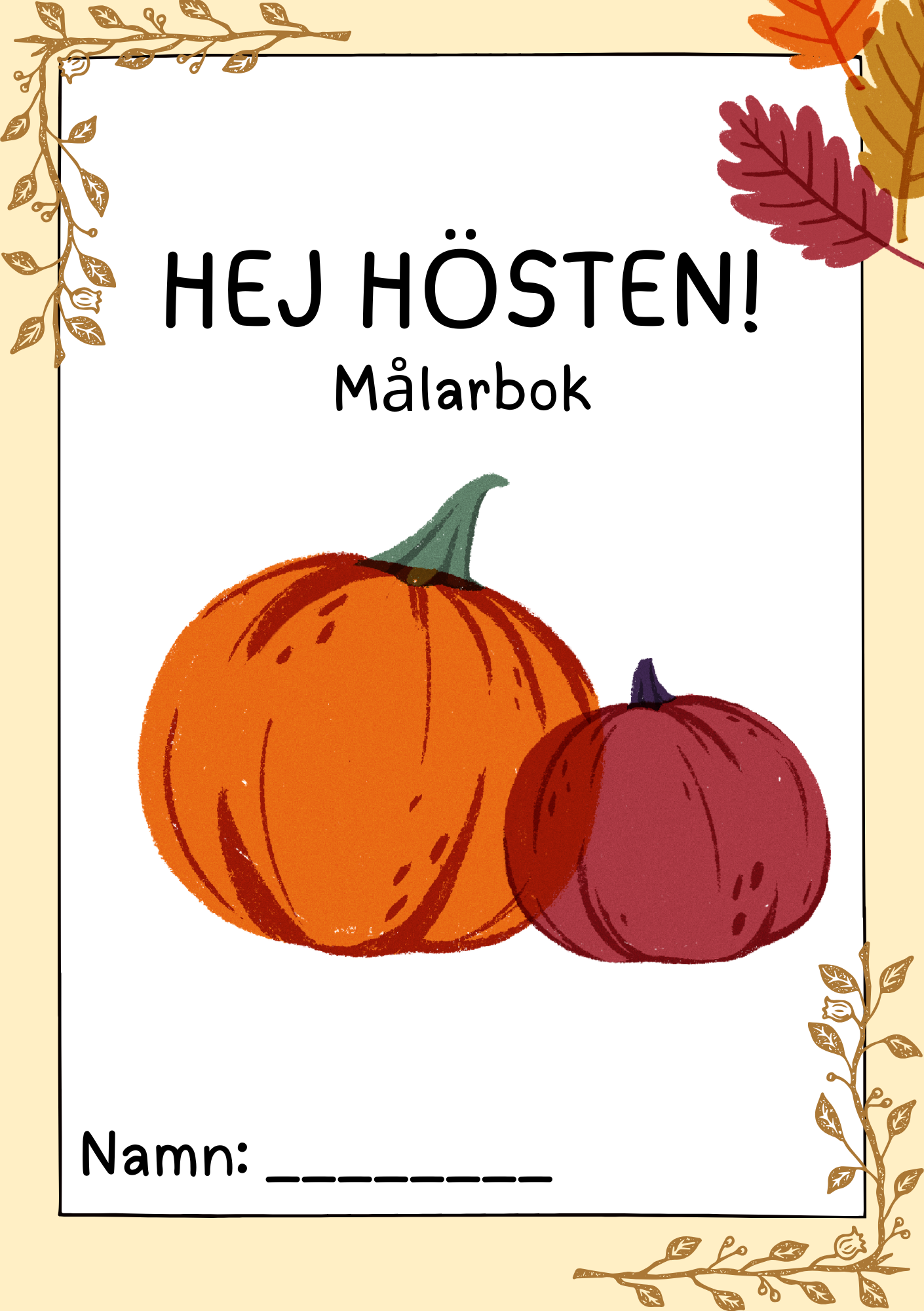 Hej hösten - Målarbok